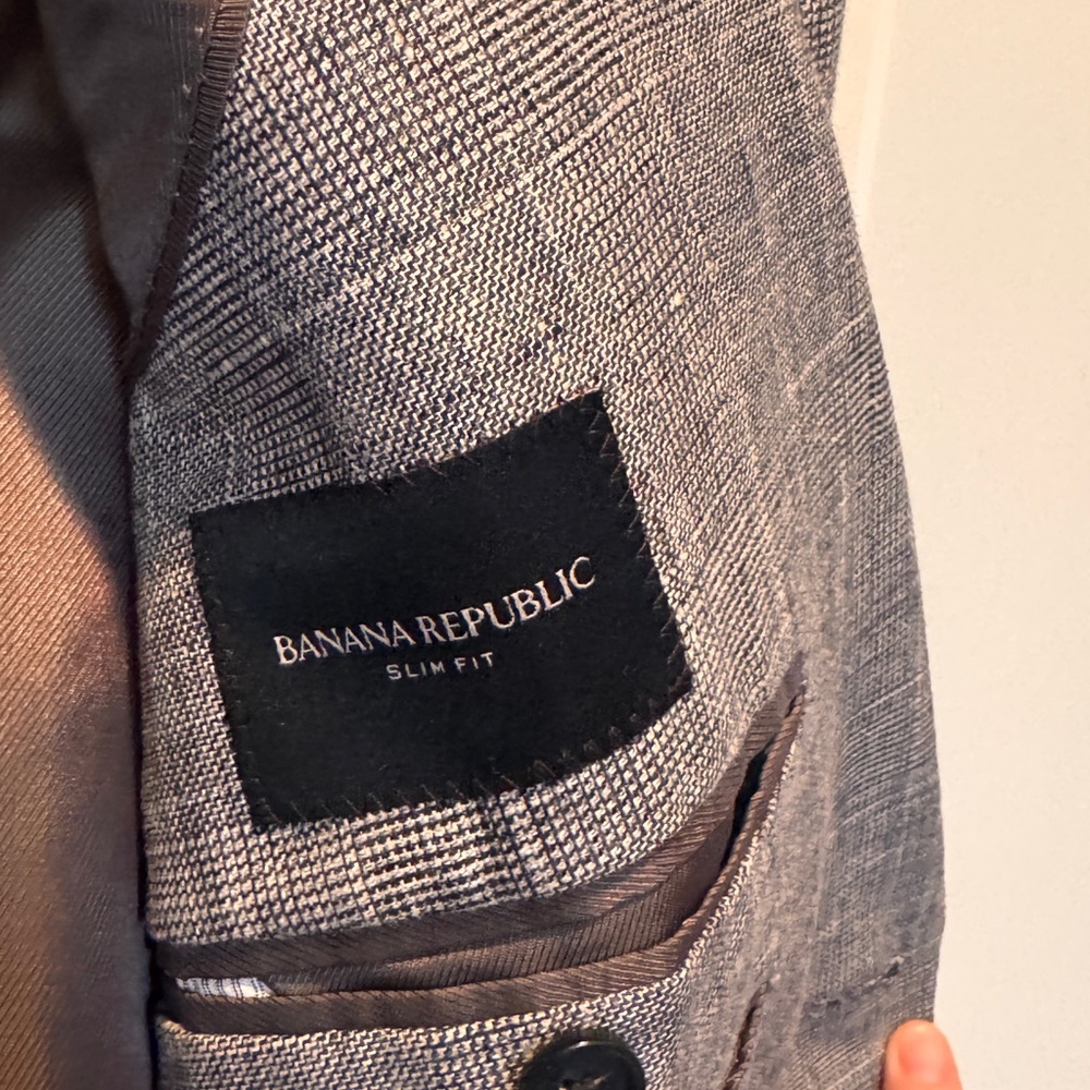 Banana Republic Gray Linen Sport Coat